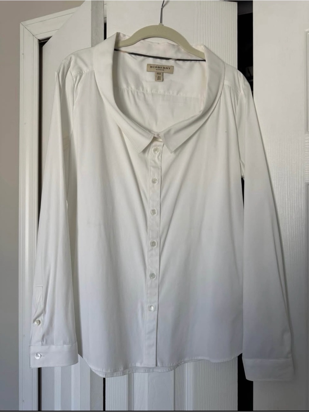 Burberry White Classic Button-Down Shirt